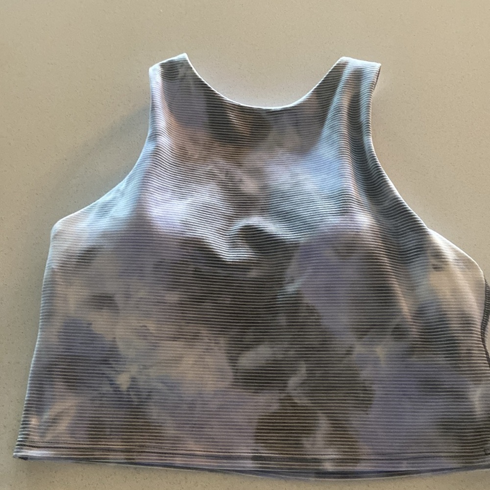 Athleta Tie Dye Crop Racer Back Tank Sports Bra Size Small - Picture 3 of 6